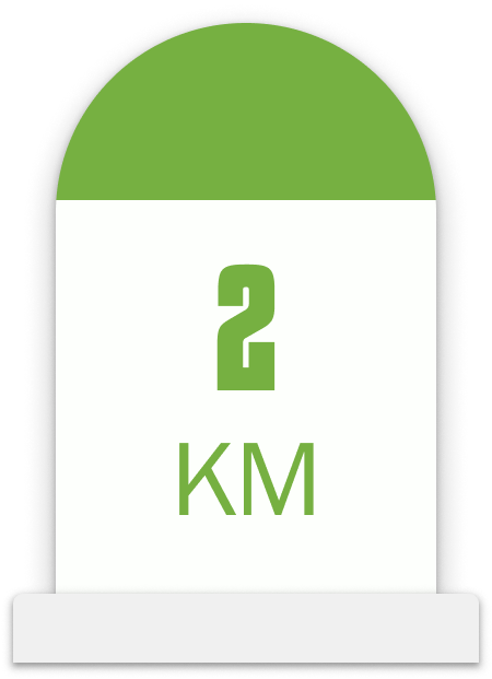 Illustration Borne 2km